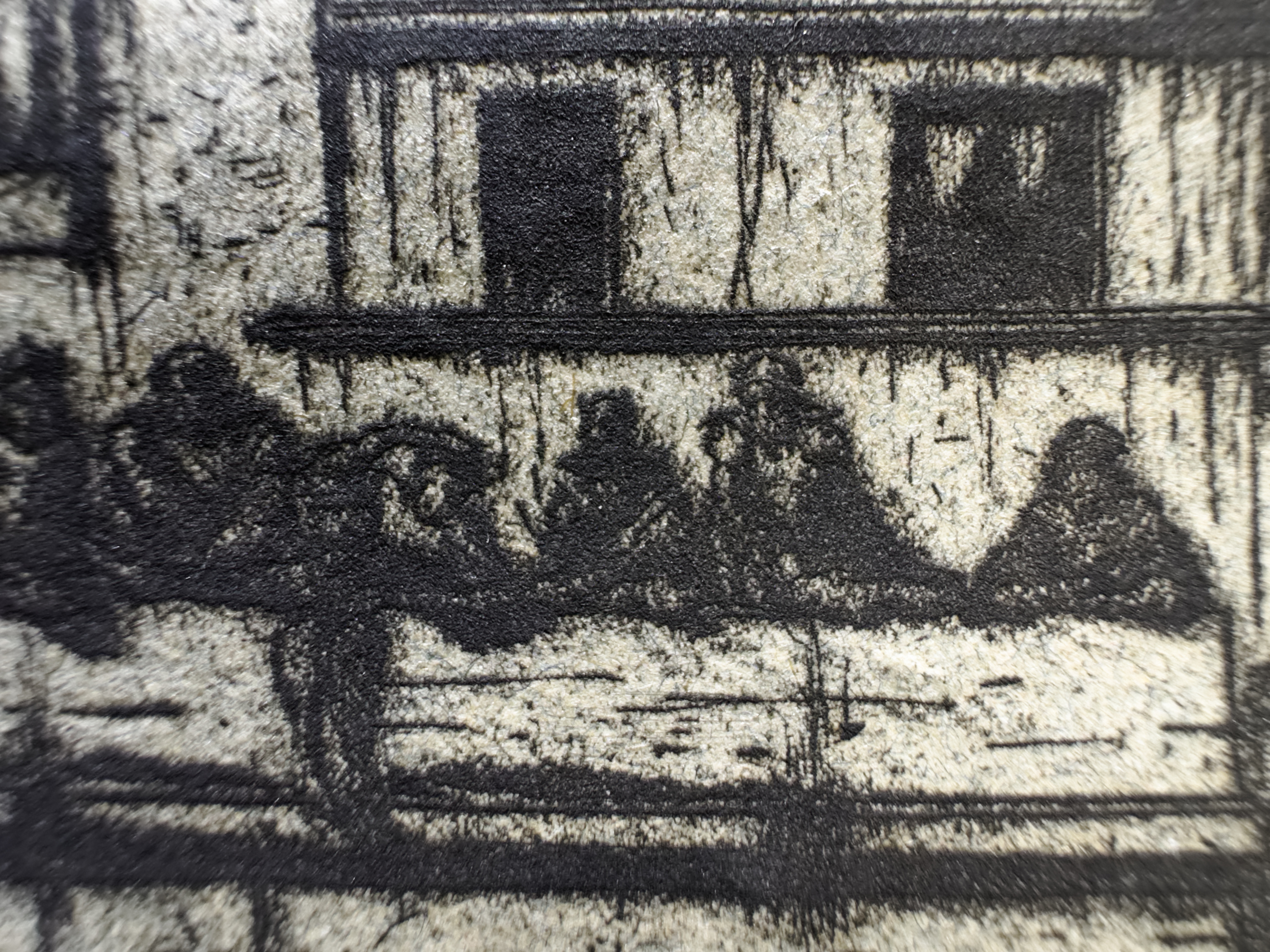 Figural Ink Silhouettes — Localized Ink Accumulation