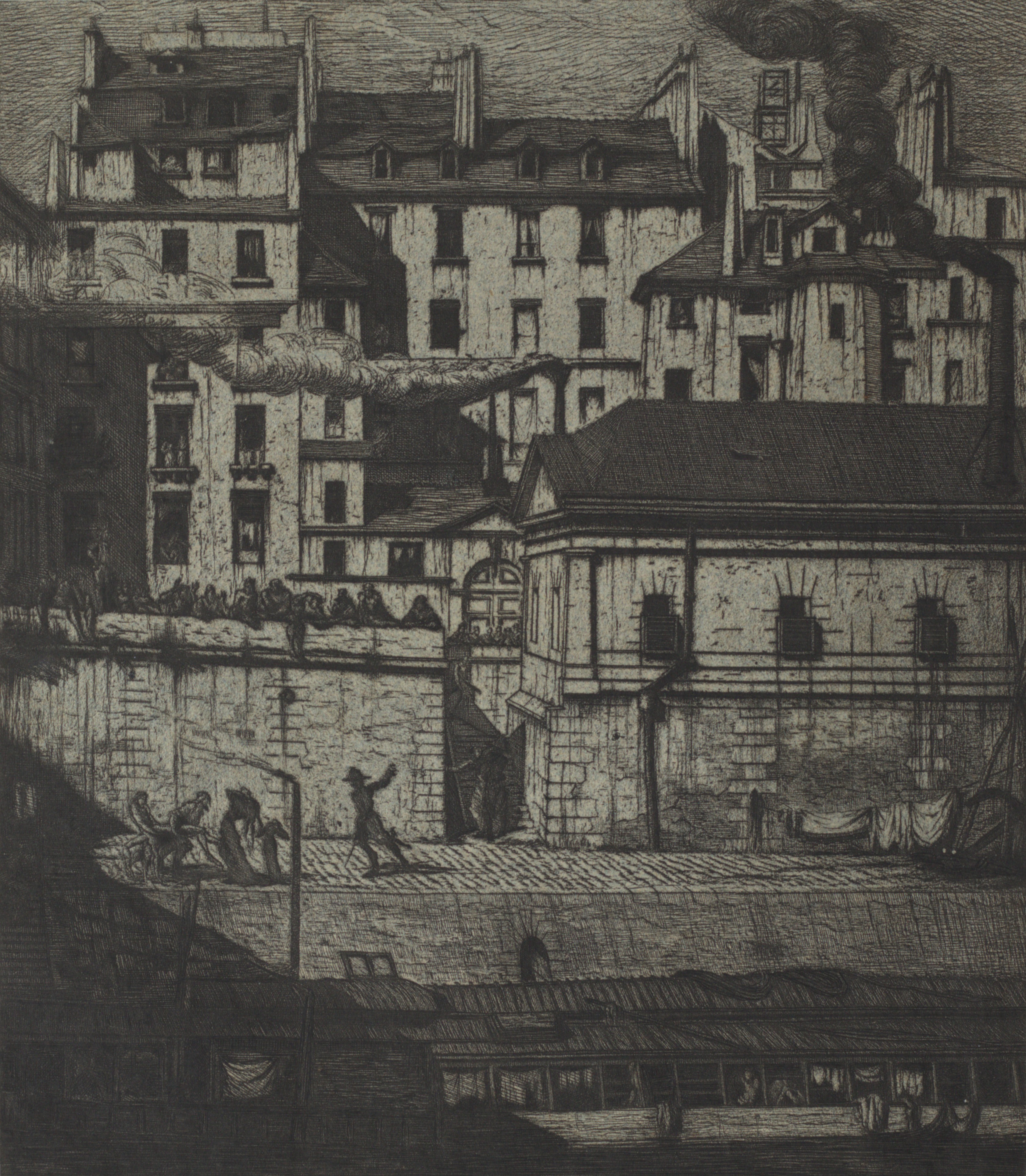 The Morgue, Paris — Charles Méryon