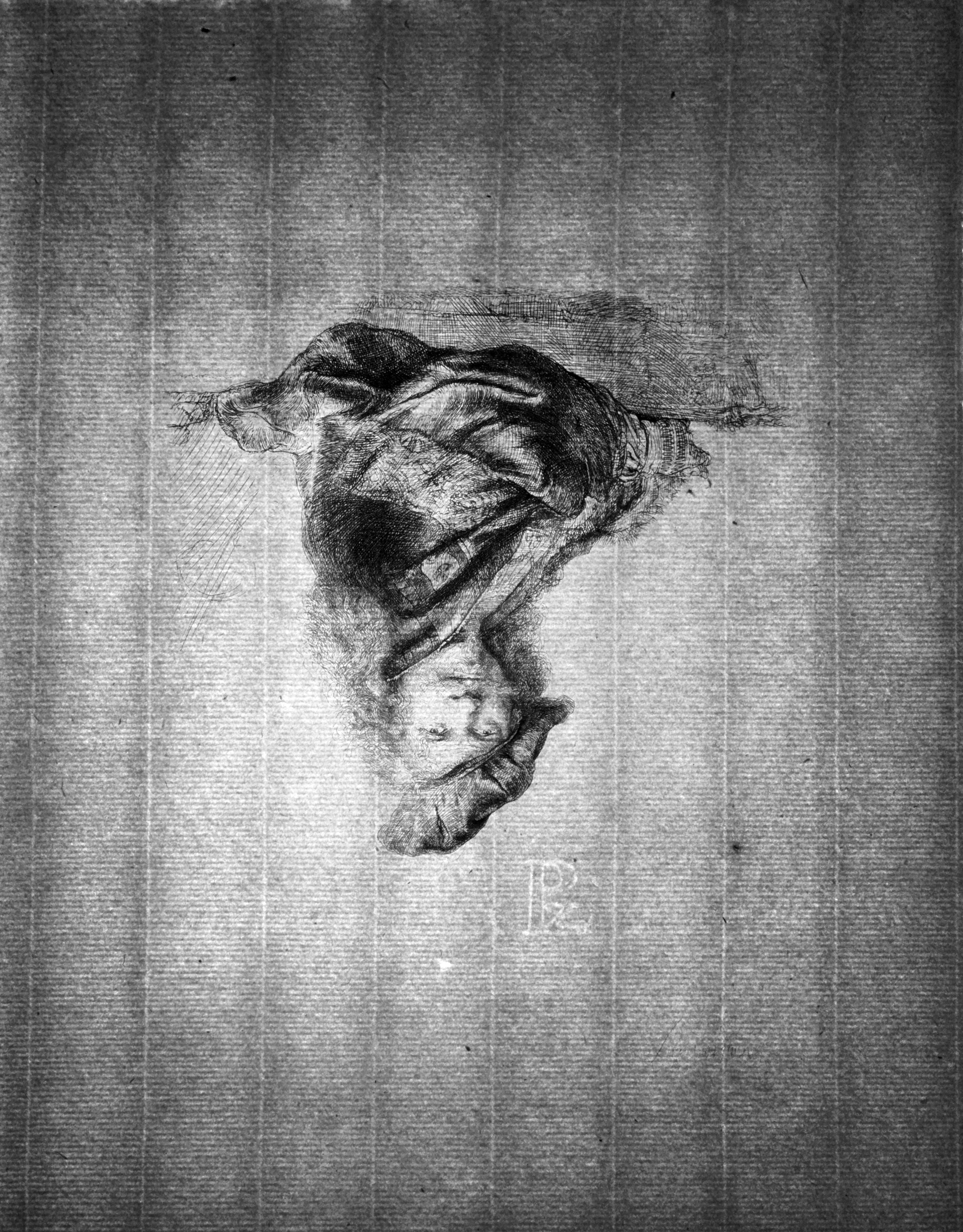 Macro-photograph showing burr detail in Self-Portrait