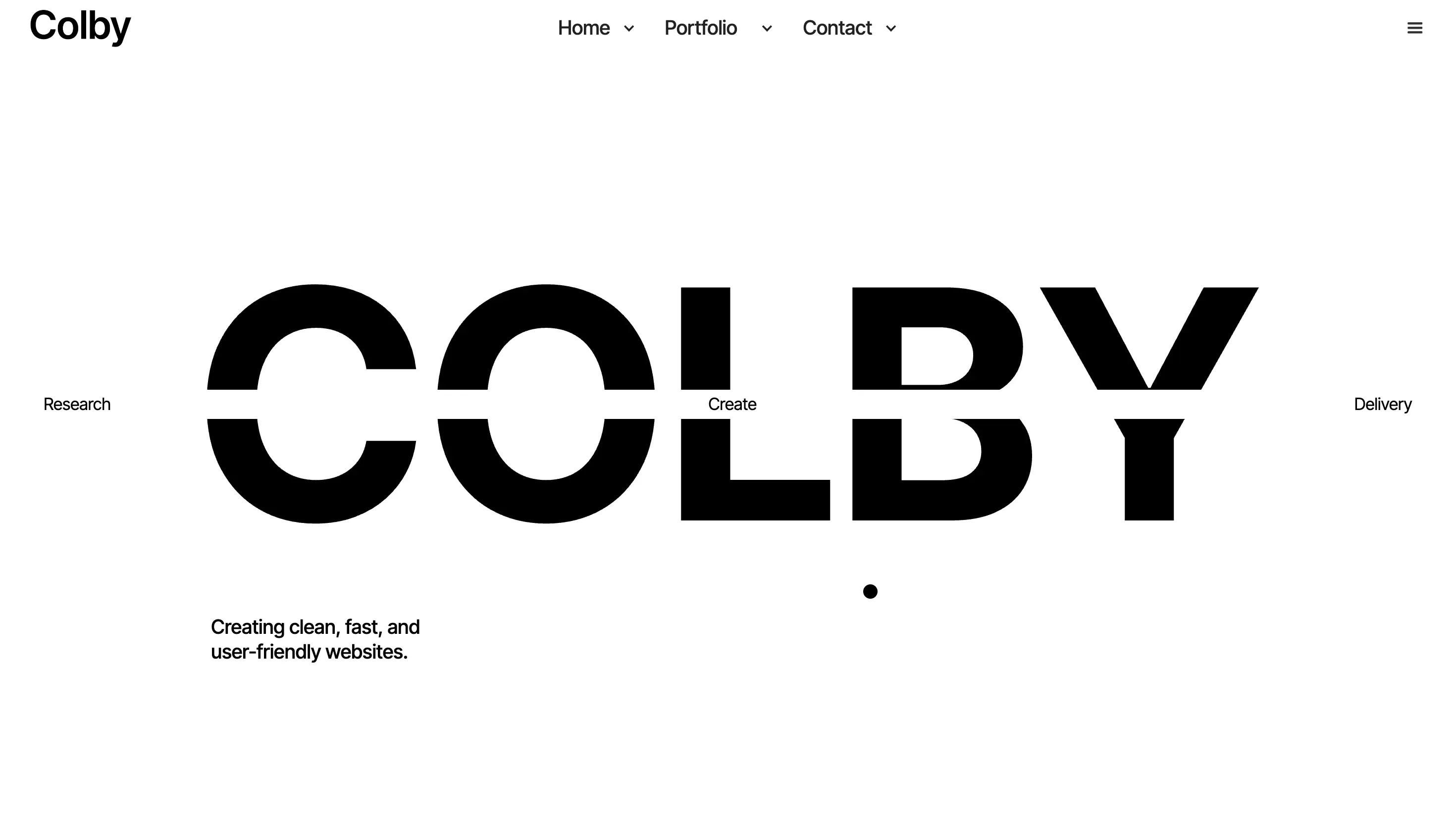 Colby brand section featuring large typographic logo display.