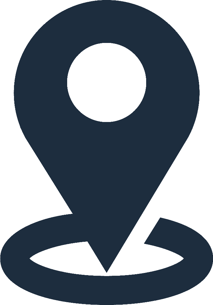 Dark blue map location pin icon