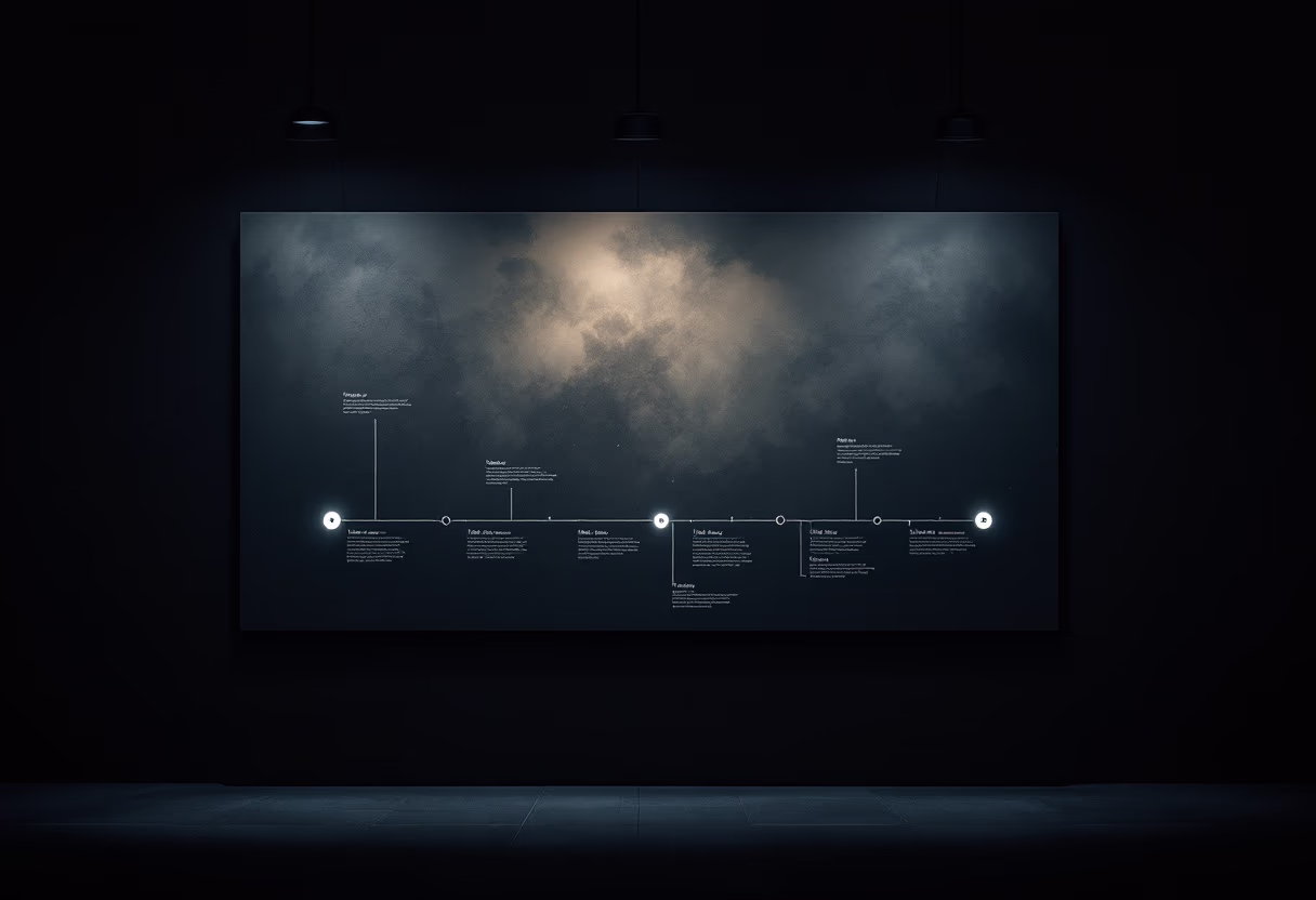 image of company milestones in a timeline format (for an edtech)