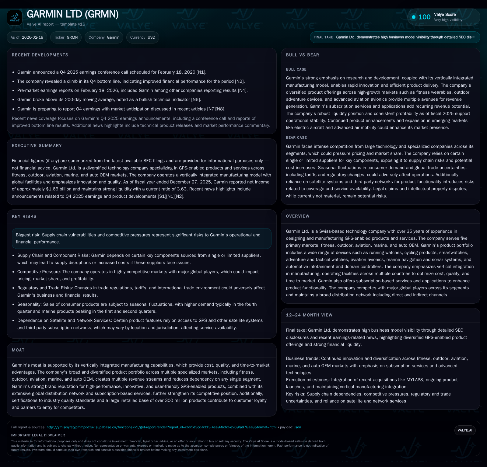 Garmin Ltd. Builds on Multi-Segment Leadership with Vertical Integration Advantages