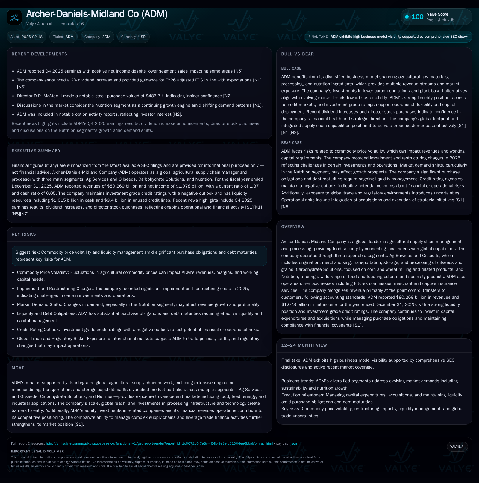 ADM’s Strategic Balance: Managing Supply Chain Scale and Margin Pressures