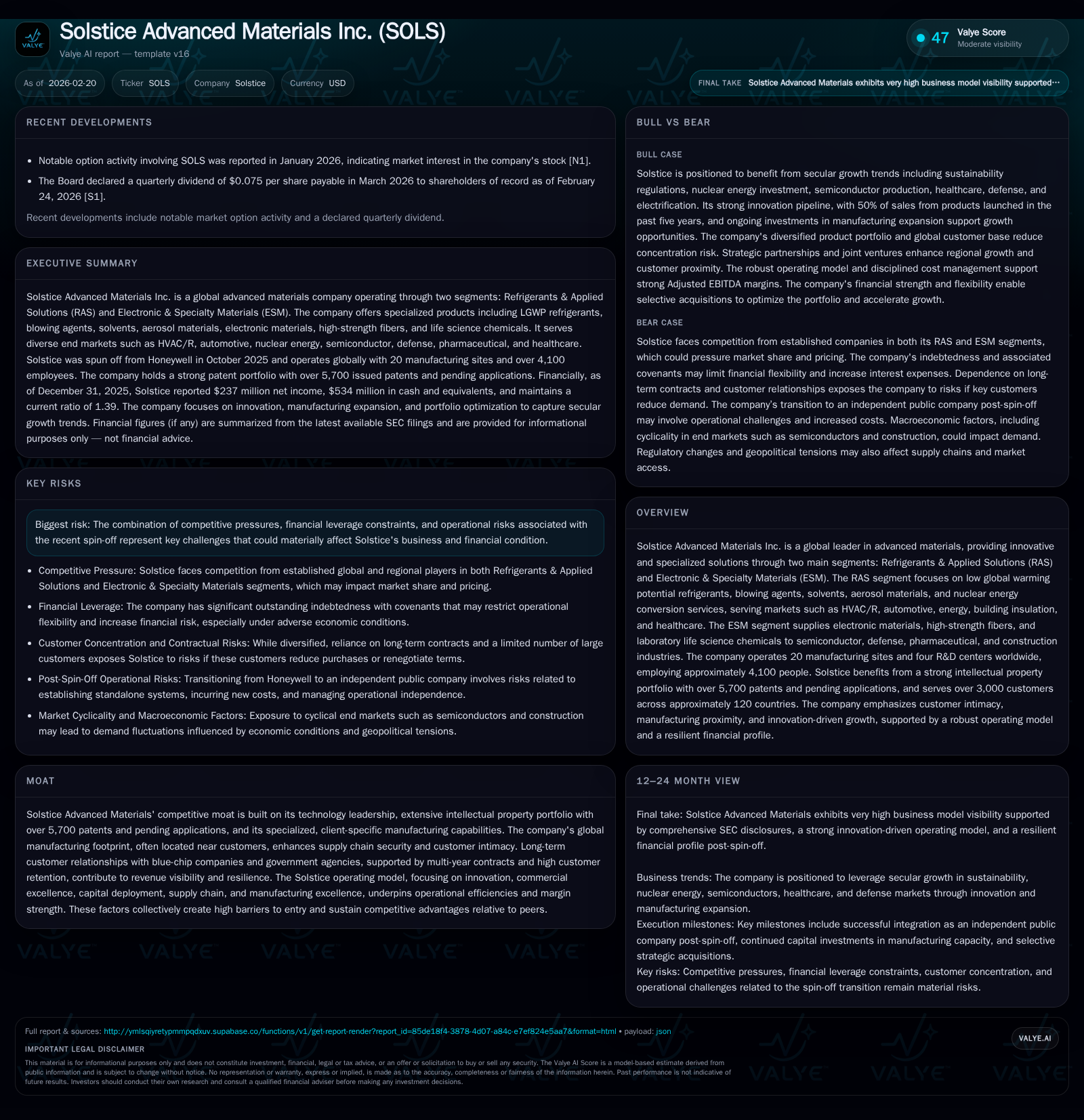 Solstice Advanced Materials Inc. Leverages Innovation and Customer Proximity to Manage Growth Amid High Capital Intensity and Regulatory Complexity