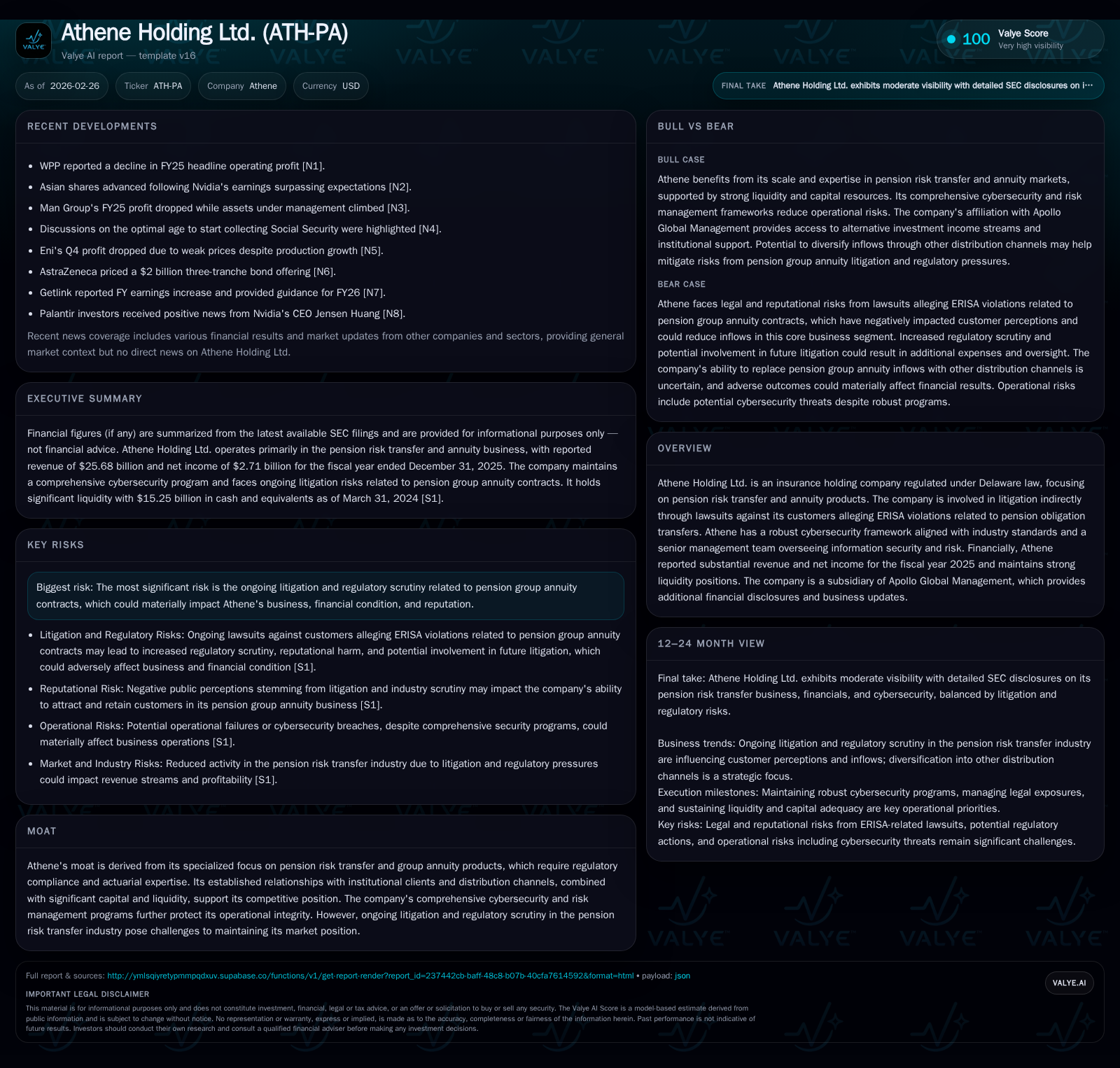 Athene Holding: Recovery Dynamics and Litigation Cloud Impact Pension Risk Transfer