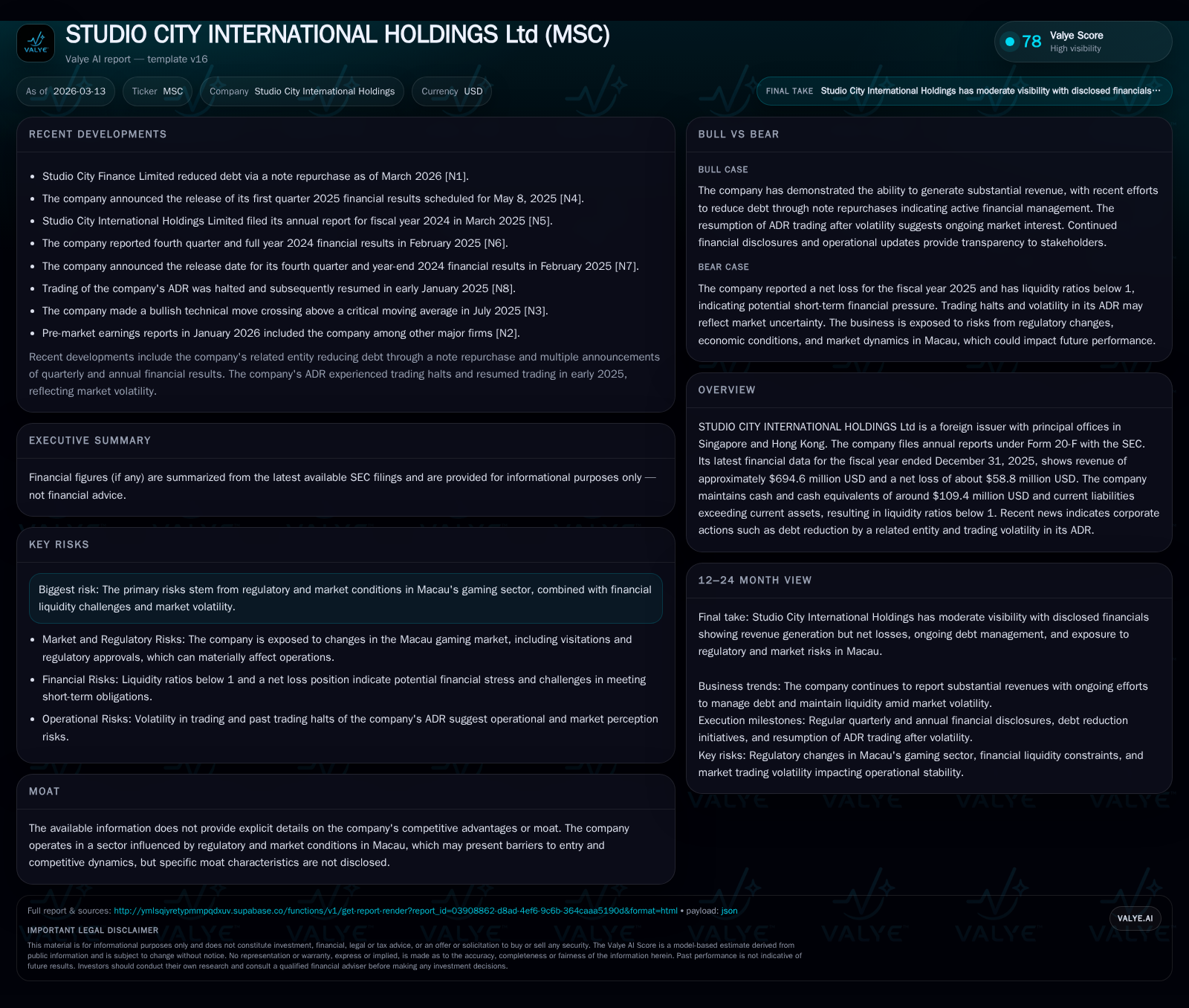 Studio City International Holdings Reports Revenue Growth Amid Operating Improvements and Ongoing Net Losses in 2025
