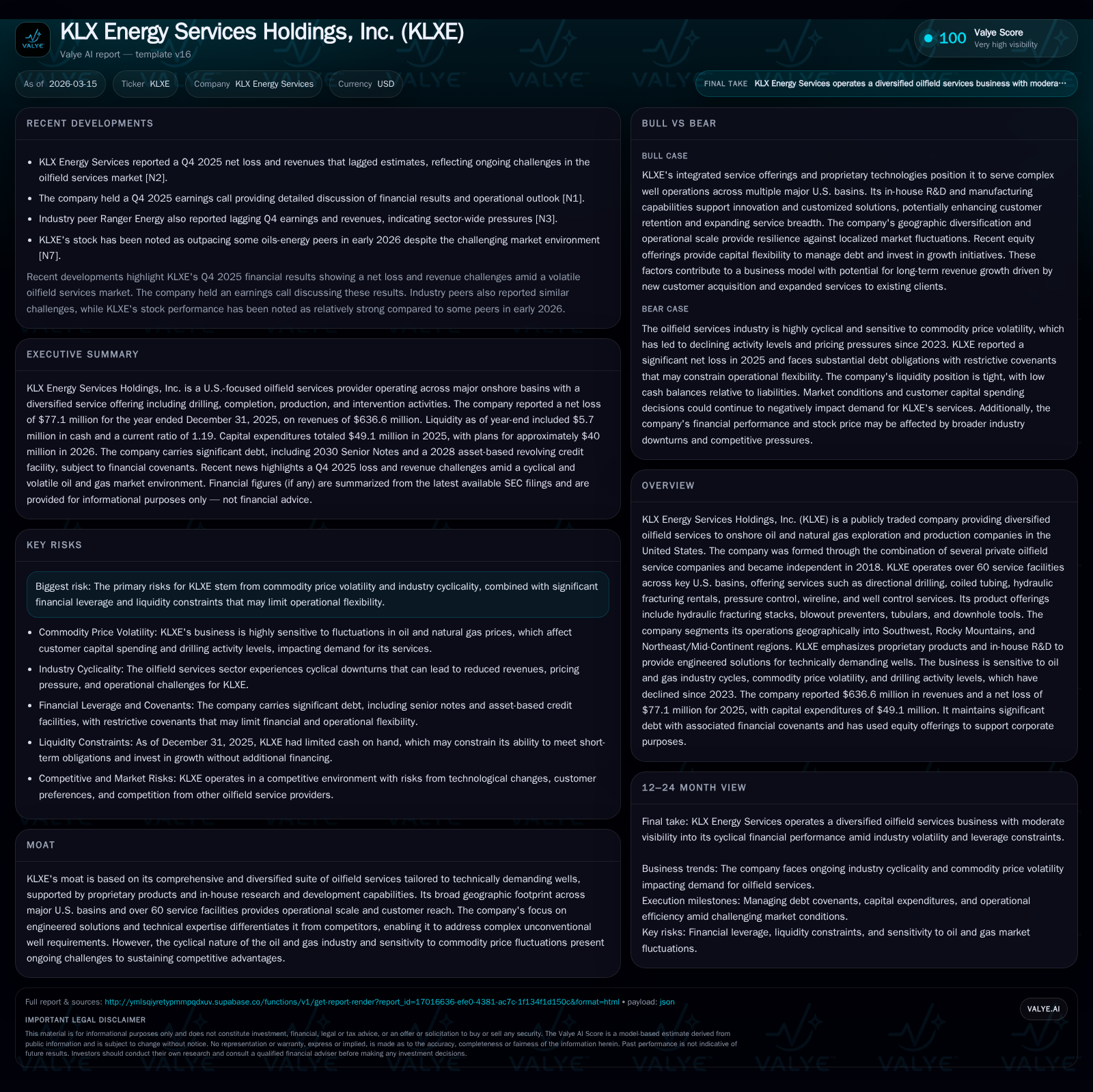 KLX Energy Services Holdings Stakes Out Growth with Proprietary Tech in U.S. Oilfield Services