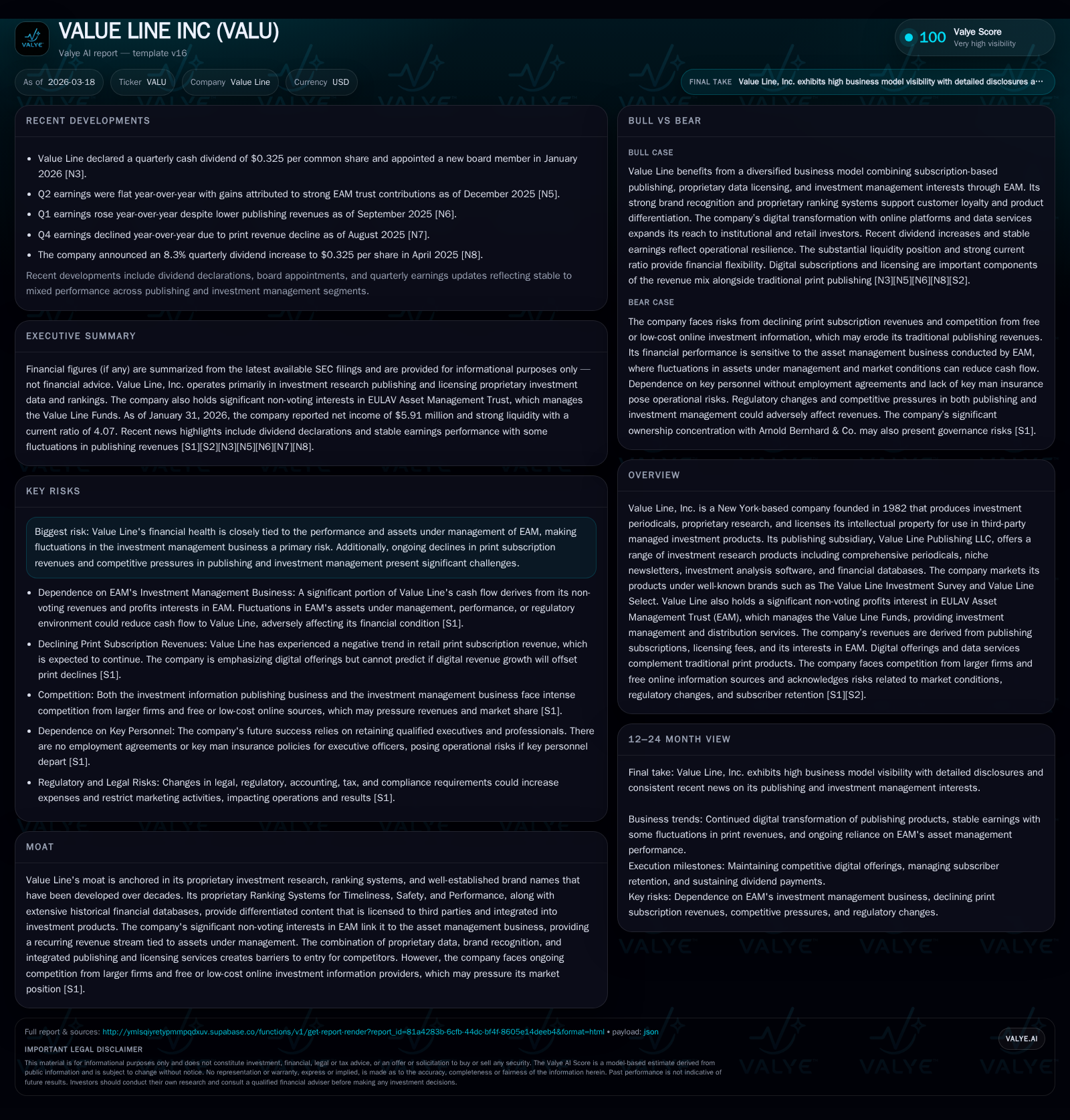Value Line Inc. Leverages Proprietary Research Amid Shifting Publishing and Asset Management Dynamics