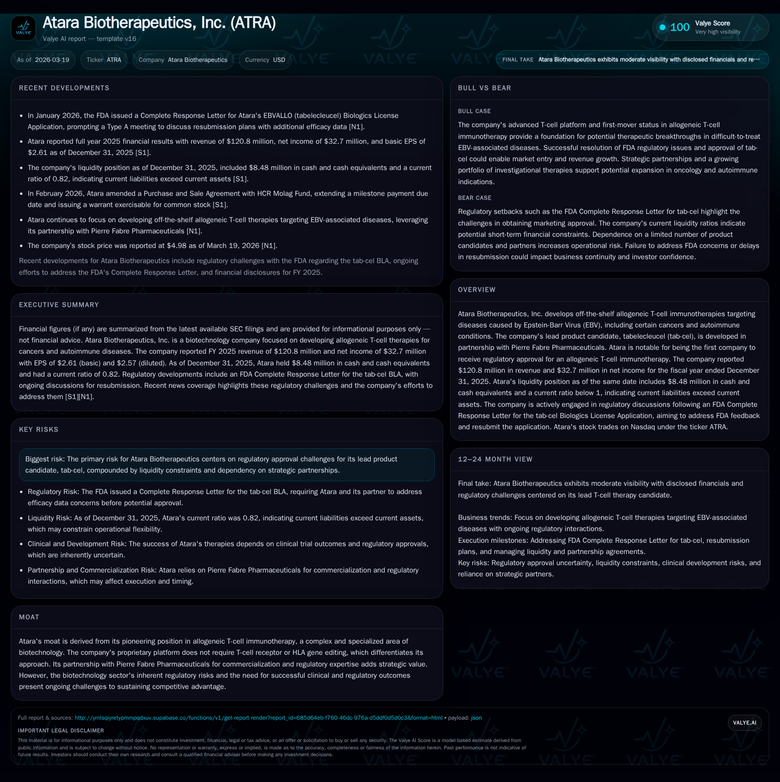 Atara Biotherapeutics' Path From Pioneering Immunotherapy to Commercial Viability