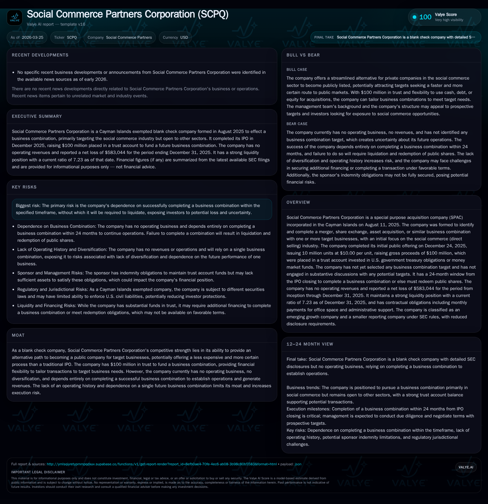 Social Commerce Partners Corp’s Launch: Capital Foundation and Tactical Horizon in SPAC Model
