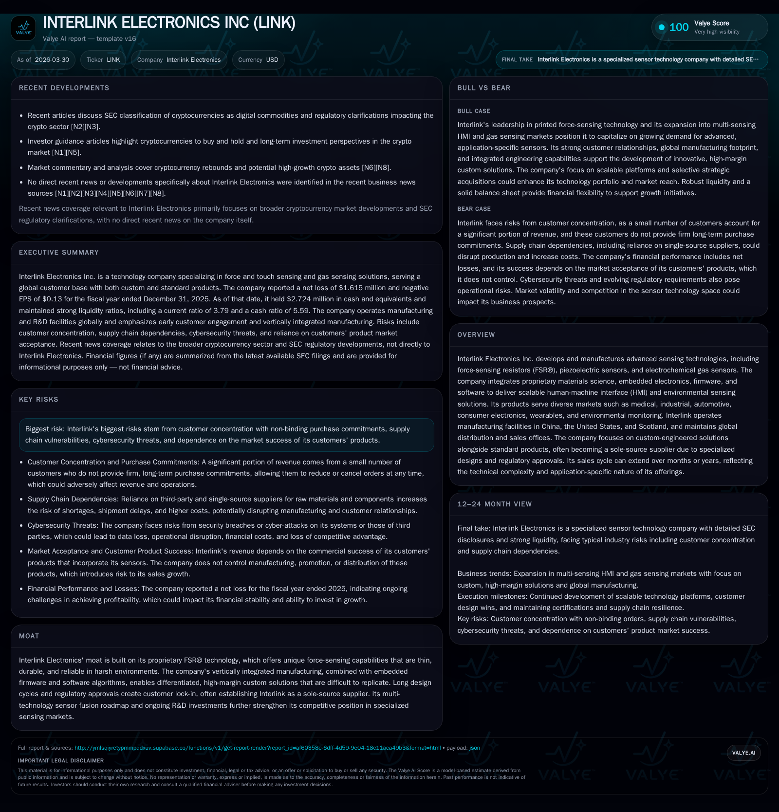 Interlink Electronics Inc: Specialized Sensor Innovation and Financial Crossroads