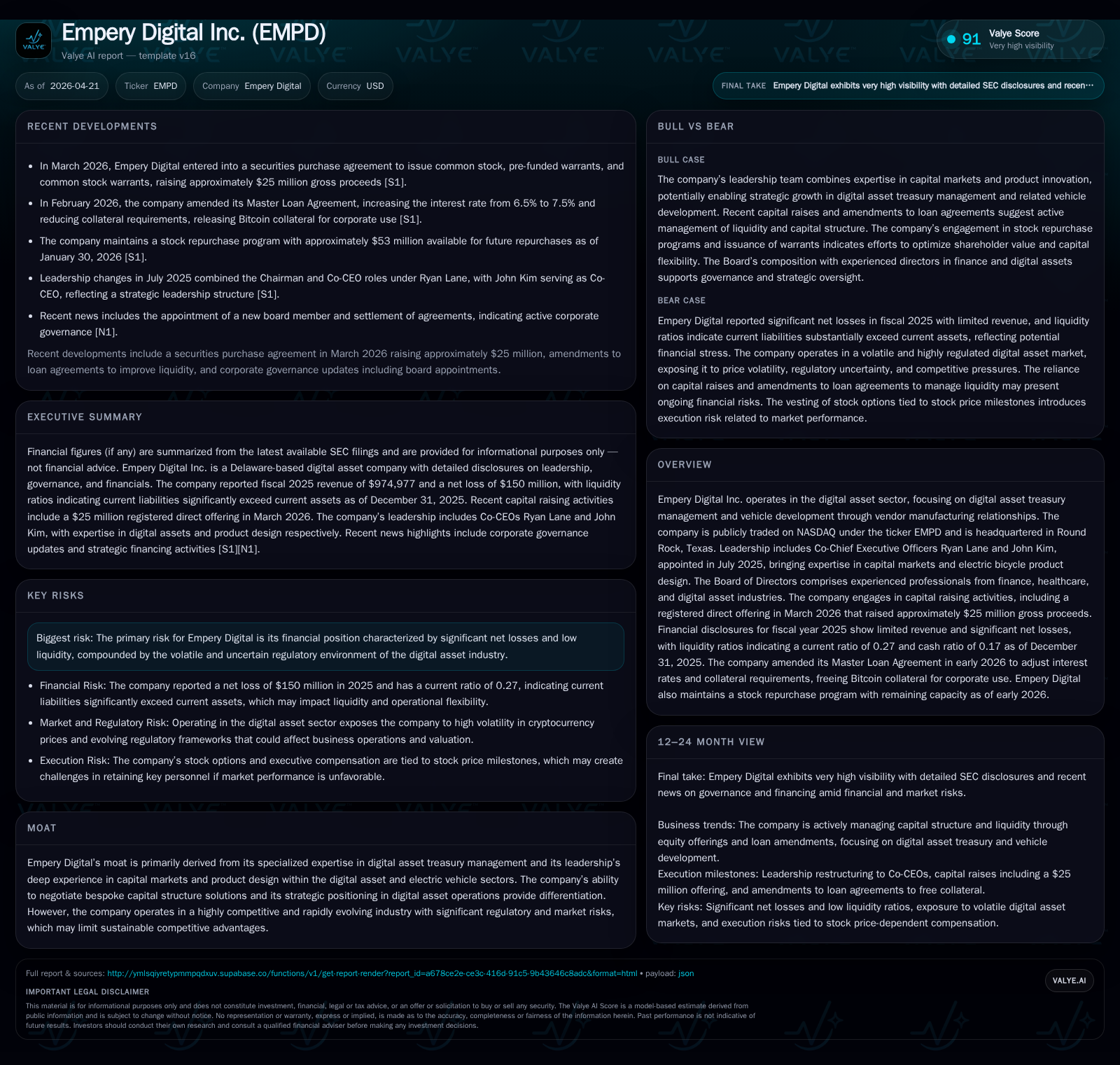 Empery Digital Bolsters Liquidity with March 2026 Securities Offering