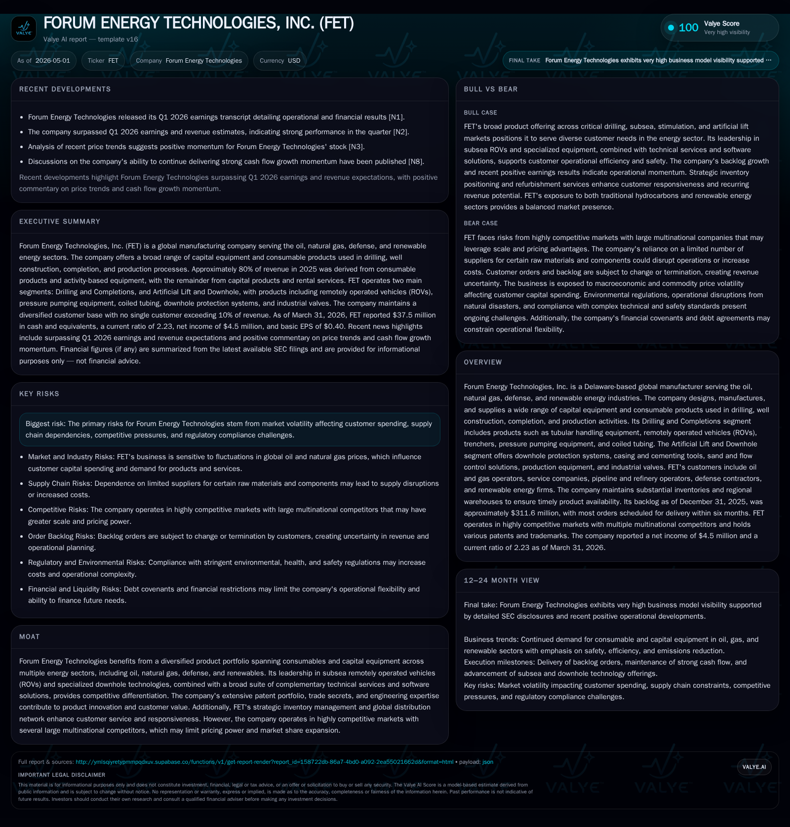 Forum Energy Technologies Advances Diversification but Faces Competitive and Regulatory Pressures