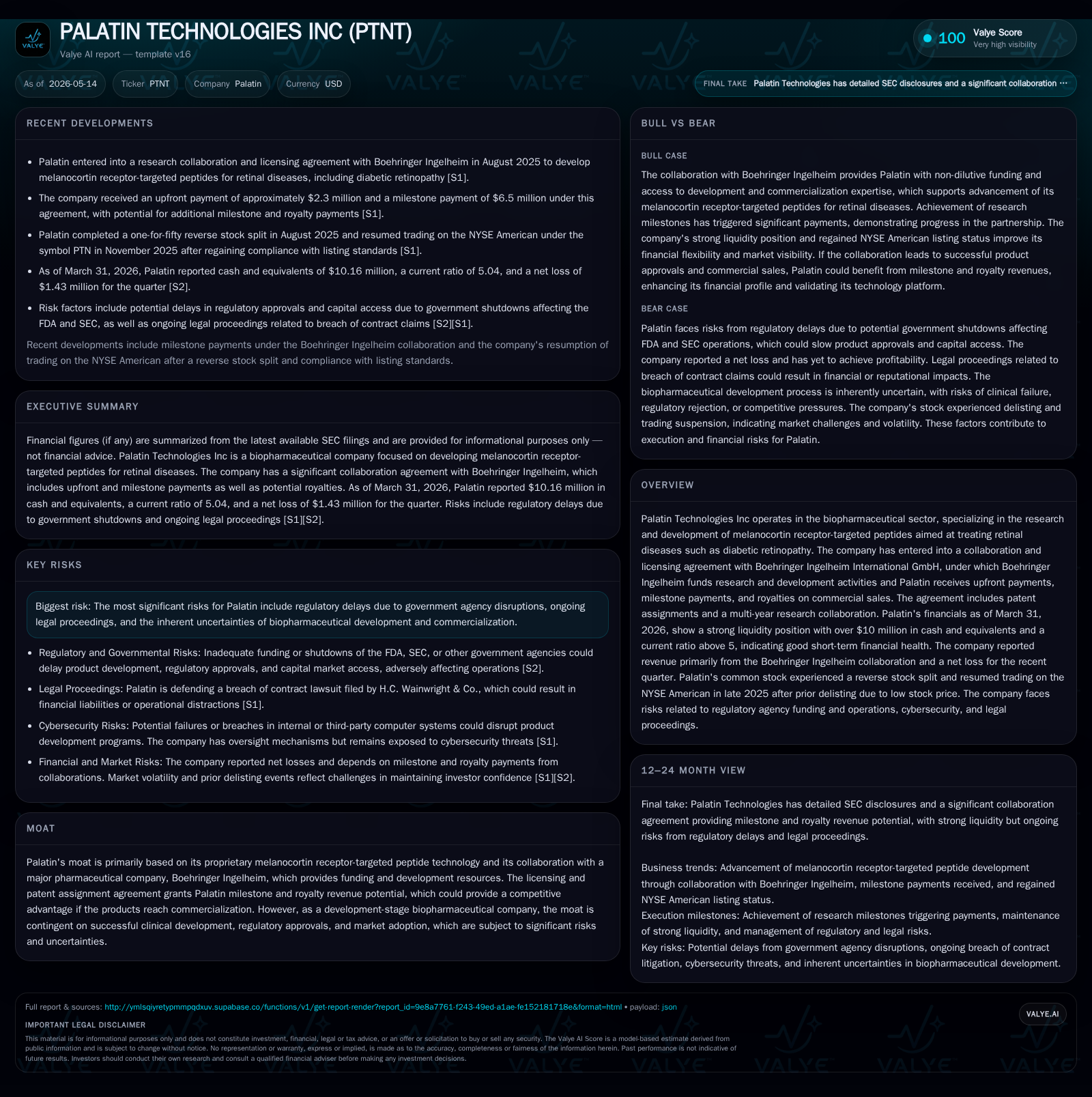 Palatin Technologies Bolsters Biopharmaceutical Pipeline Through Boehringer Ingelheim Collaboration