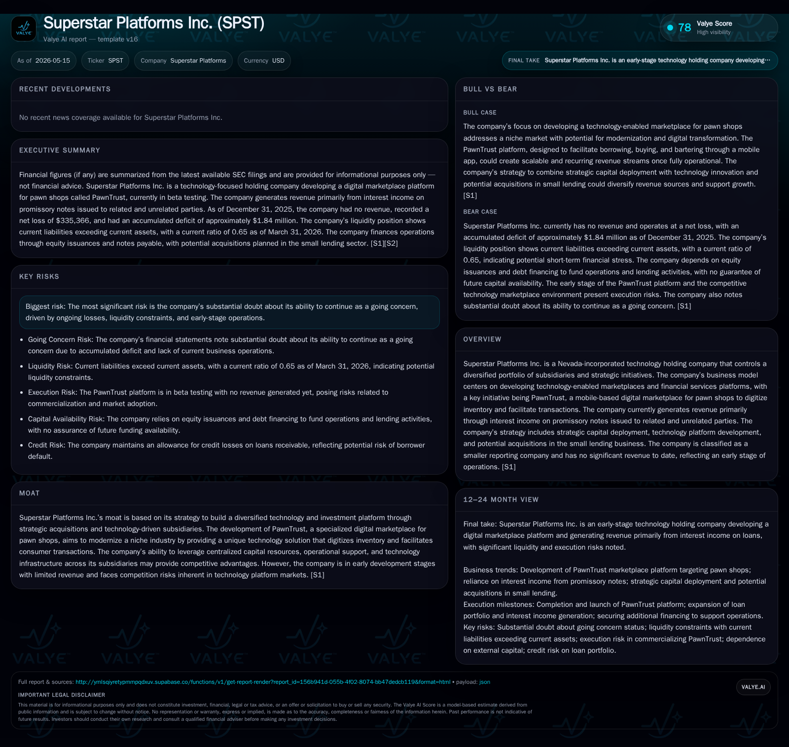 Superstar Platforms Accelerates PawnTrust Development While Managing Liquidity Challenges