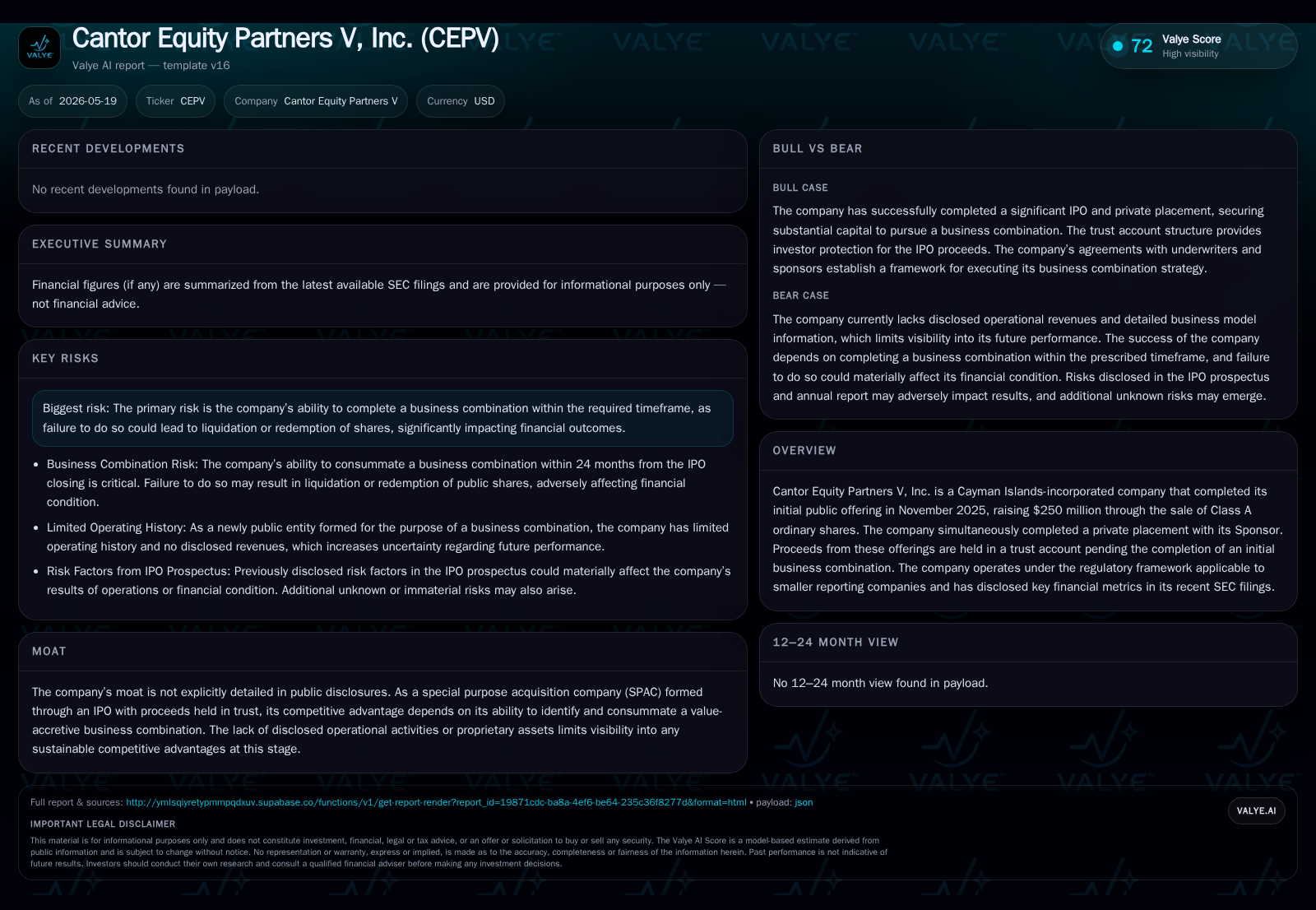 Cantor Equity Partners V Strengthens Board While Seeking Initial Business Combination