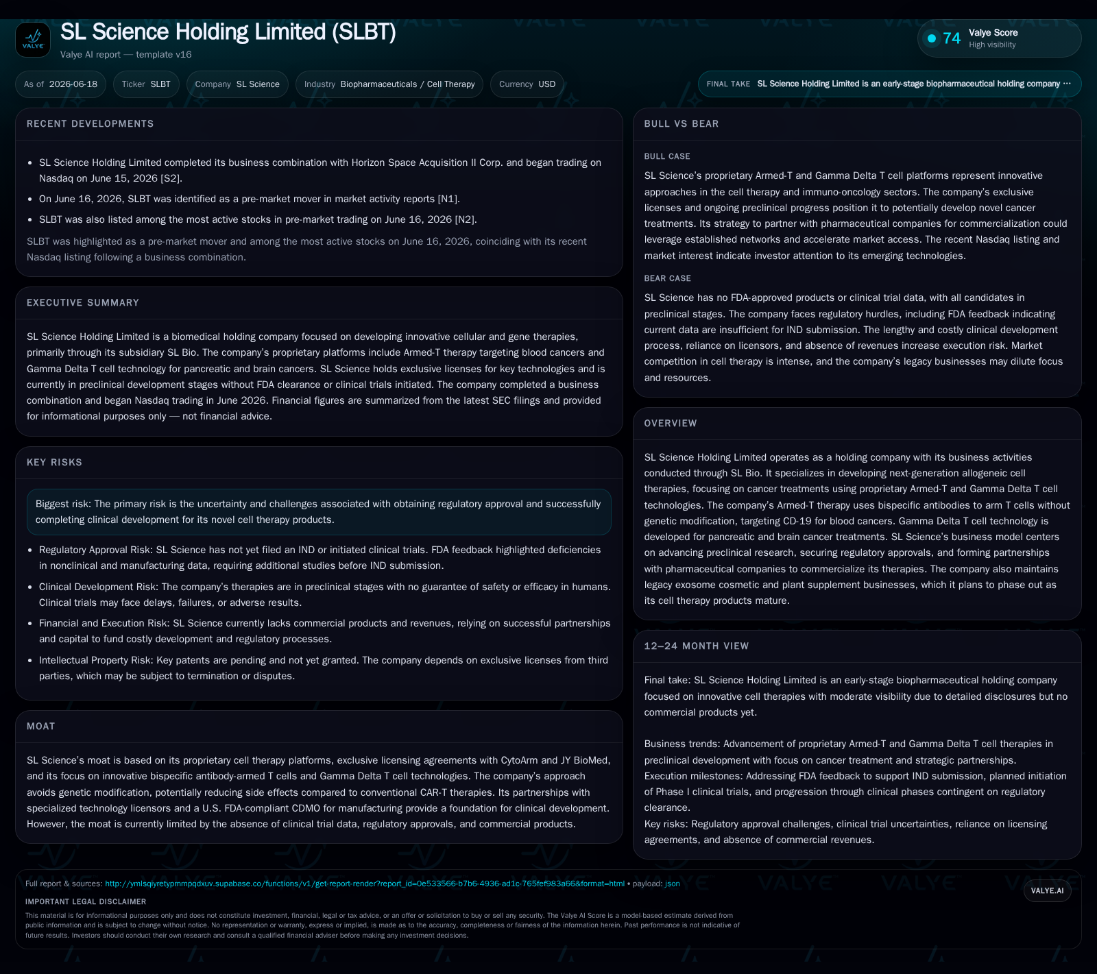 SL Science Holding Ltd Advances Proprietary Armed-T and Gamma Delta T Cell Therapies Following Nasdaq Listing