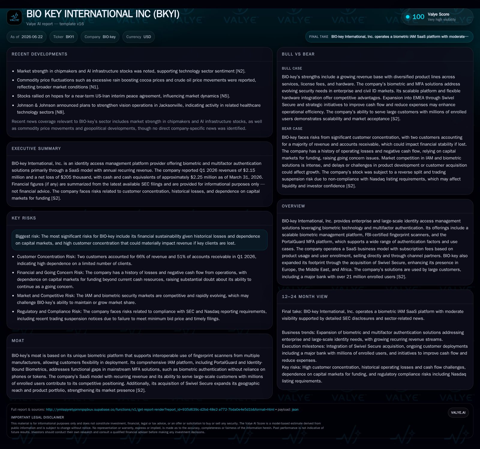 BIO-key Expands Biometric SaaS Access While Facing Capital and Customer Concentration Risks