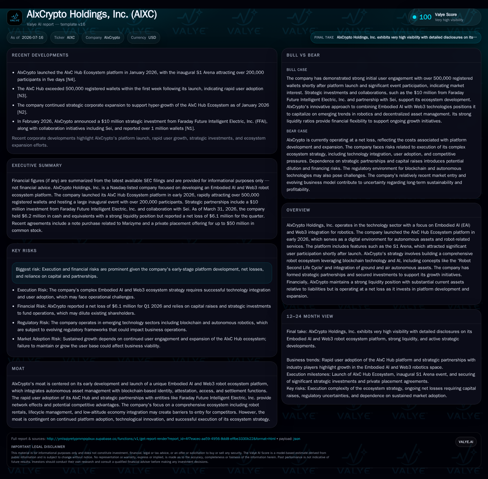 AIxCrypto Advances Embodied AI and Web3 Robotics Ecosystem with Platform Launch and Strategic Partnerships