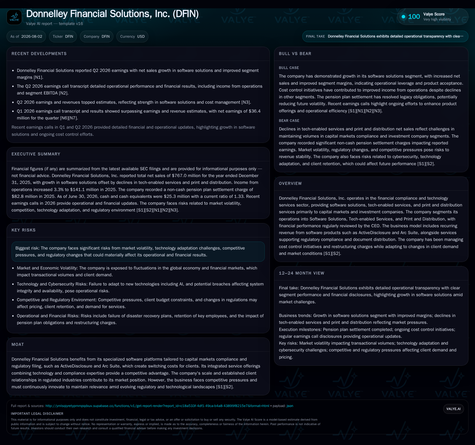 Donnelley Financial Solutions Advances Software Growth Amid Compliance Volume Pressure