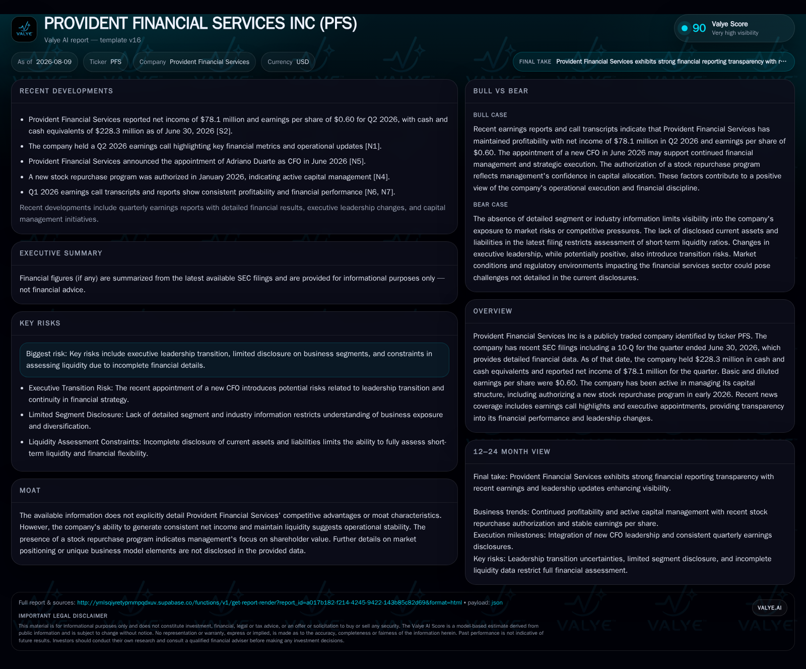 Provident Financial Services Strengthens Earnings and Capital Management in Q2 2026