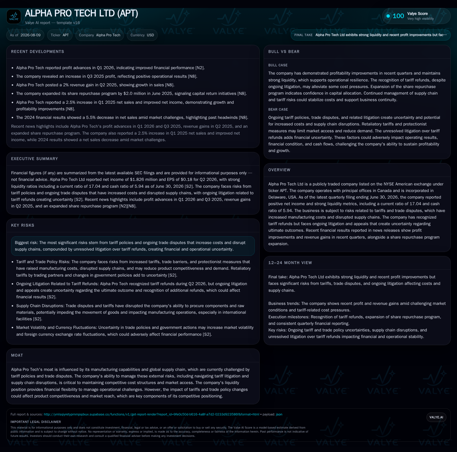 Alpha Pro Tech Faces Tariff Litigation and Supply Chain Challenges in Q2 2026