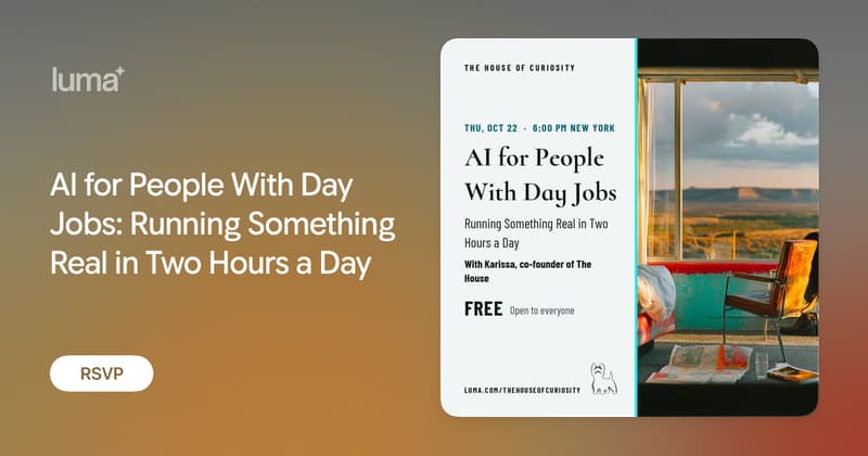 AI for People With Day Jobs: Running Something Real in Two Hours a Day