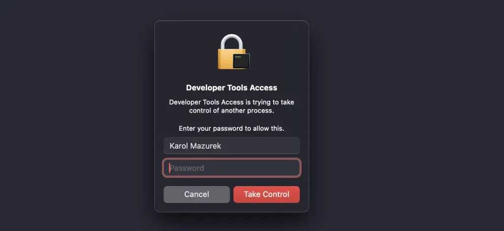 Developer Tools Access get-task-allow