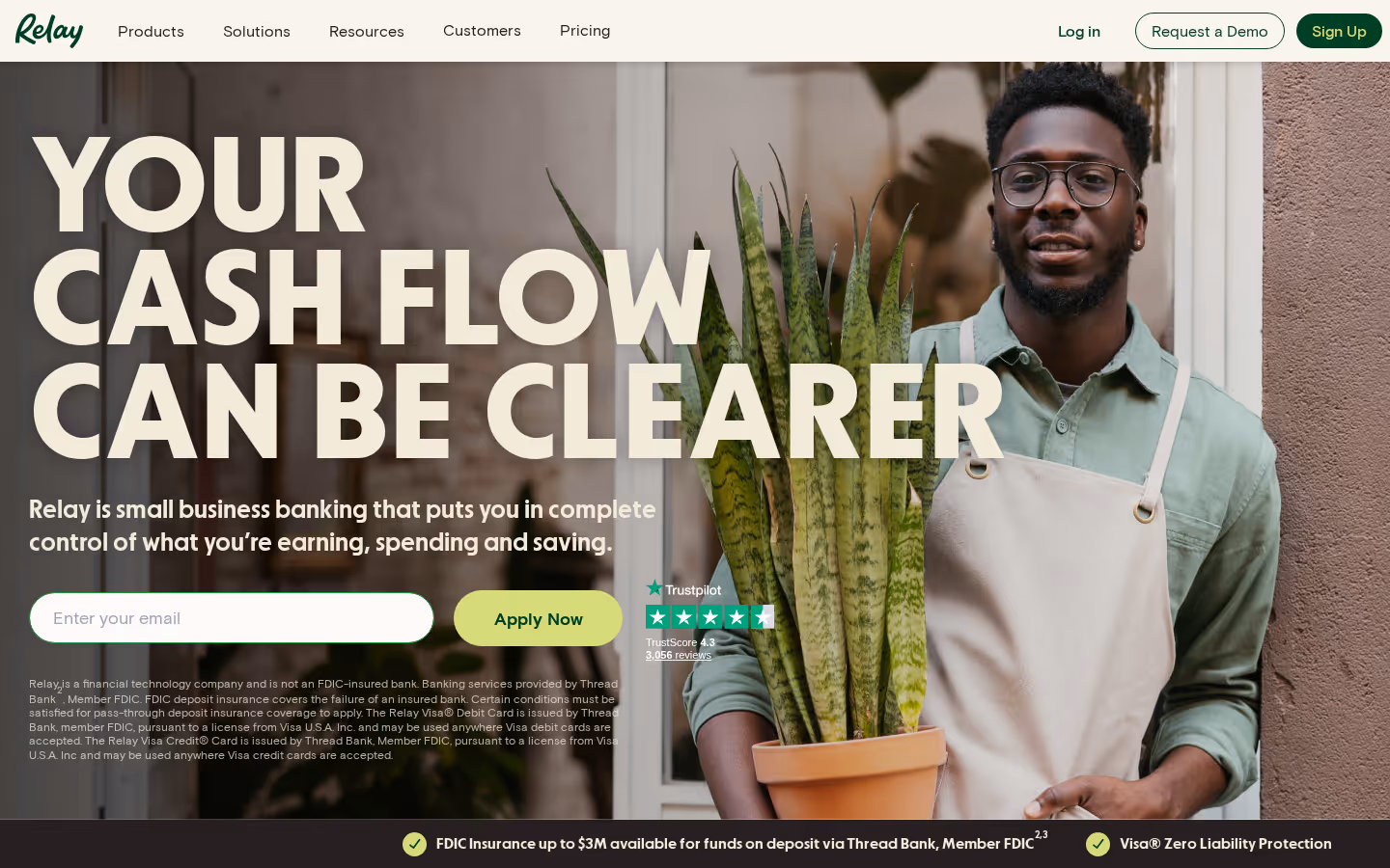 Relay homepage screenshot