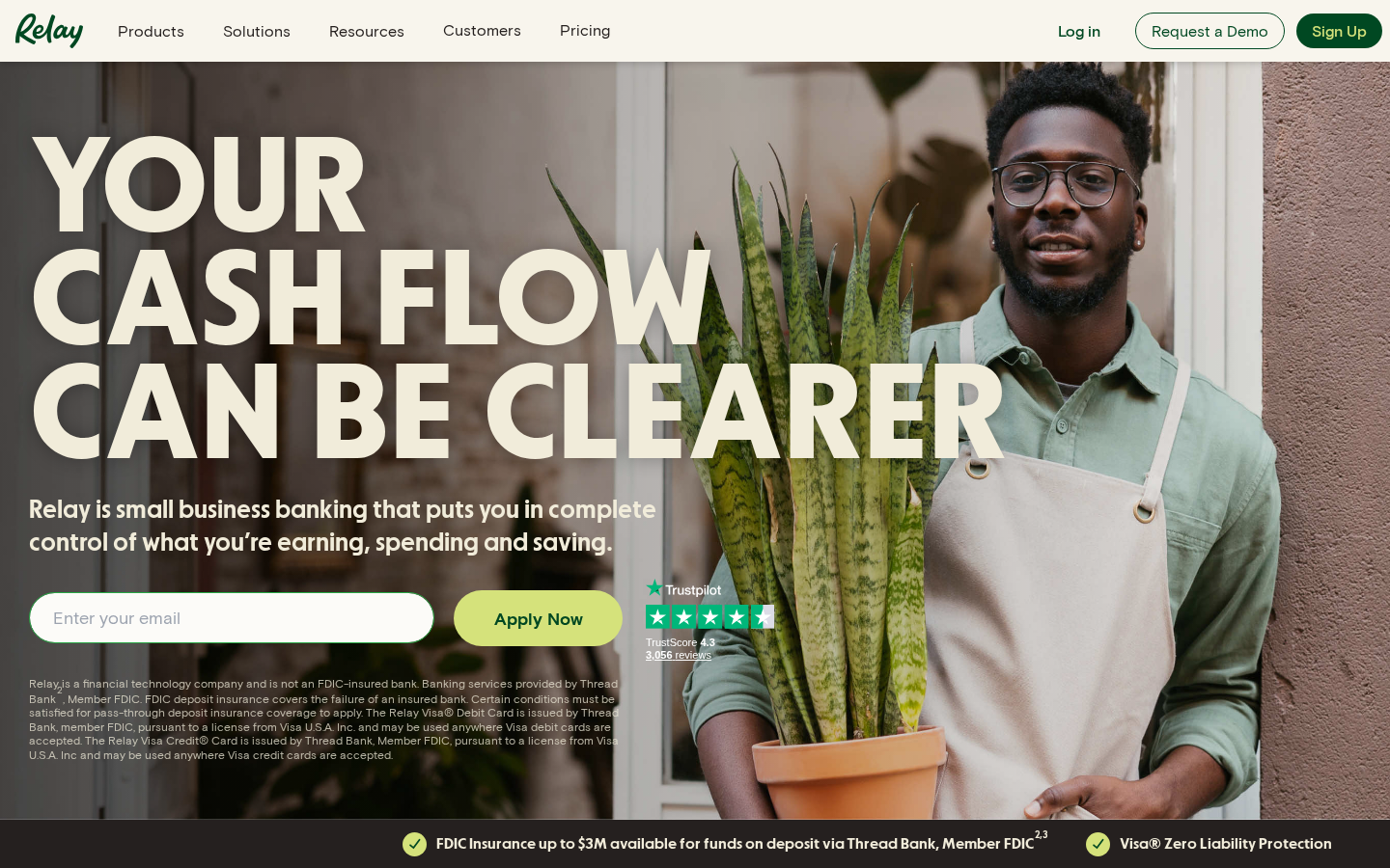 Relay homepage screenshot