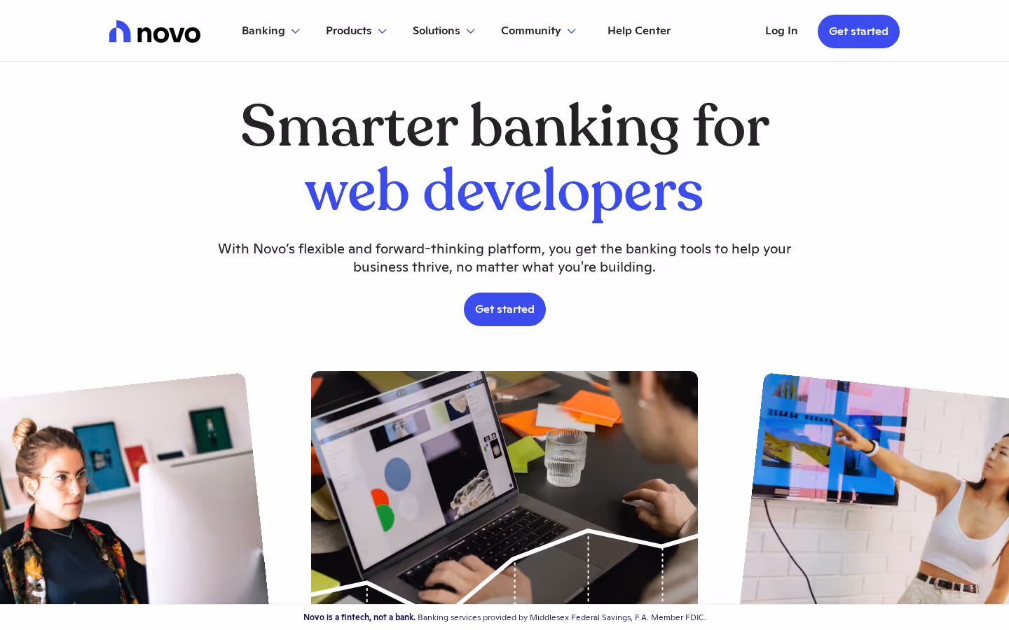 Novo homepage screenshot
