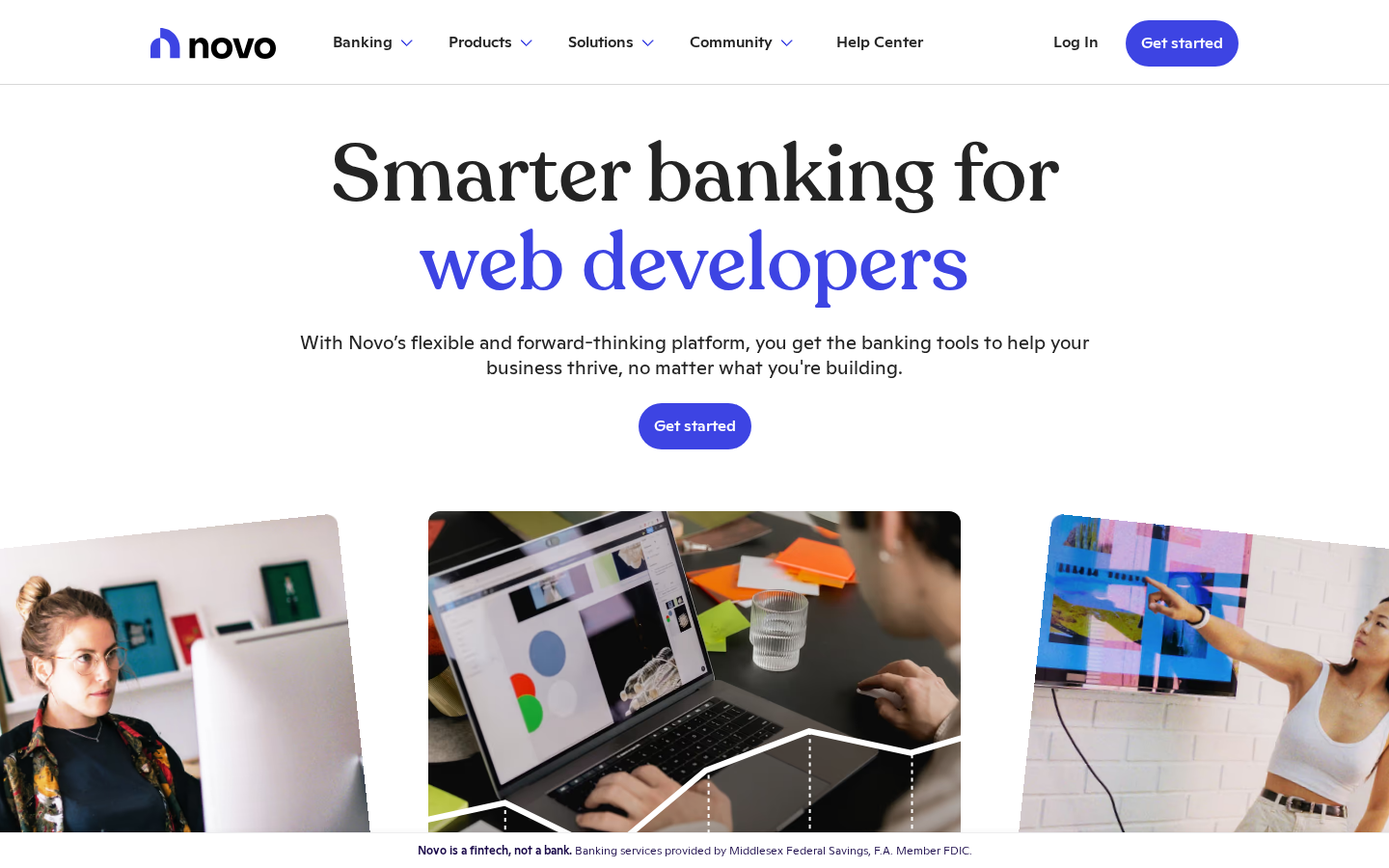 Novo homepage screenshot