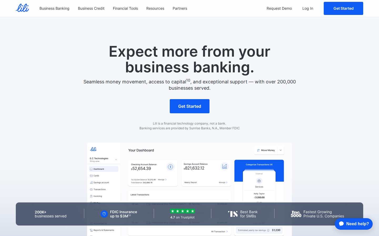 Lili homepage screenshot