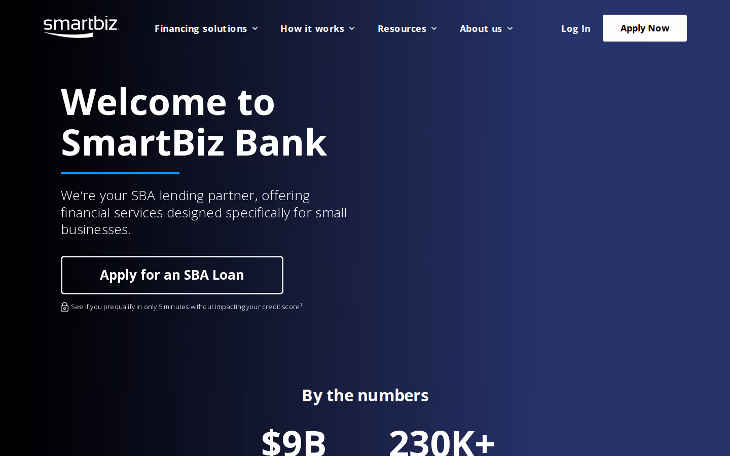 SmartBiz homepage screenshot