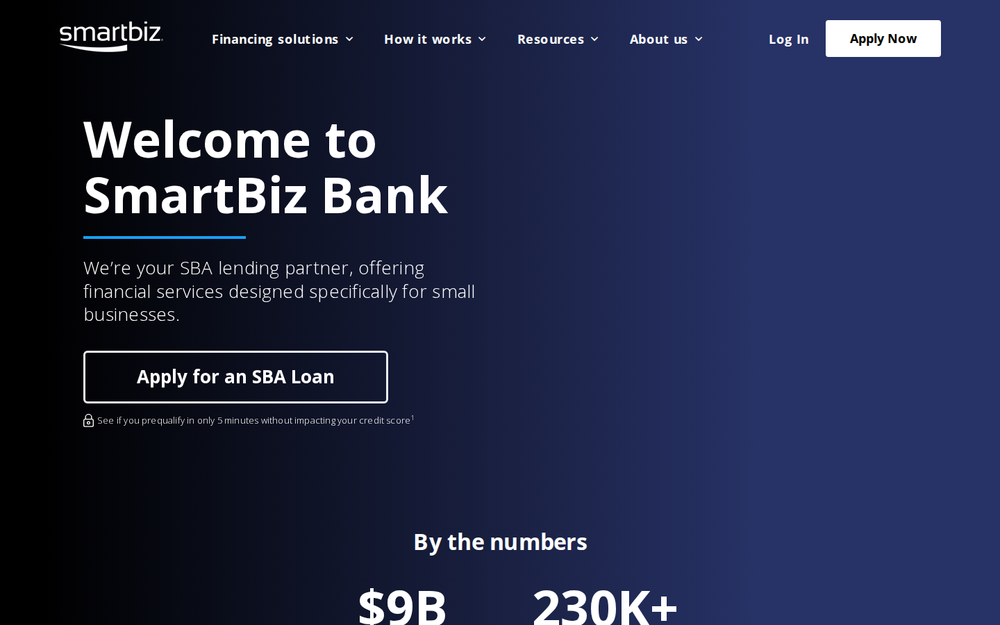 SmartBiz homepage screenshot