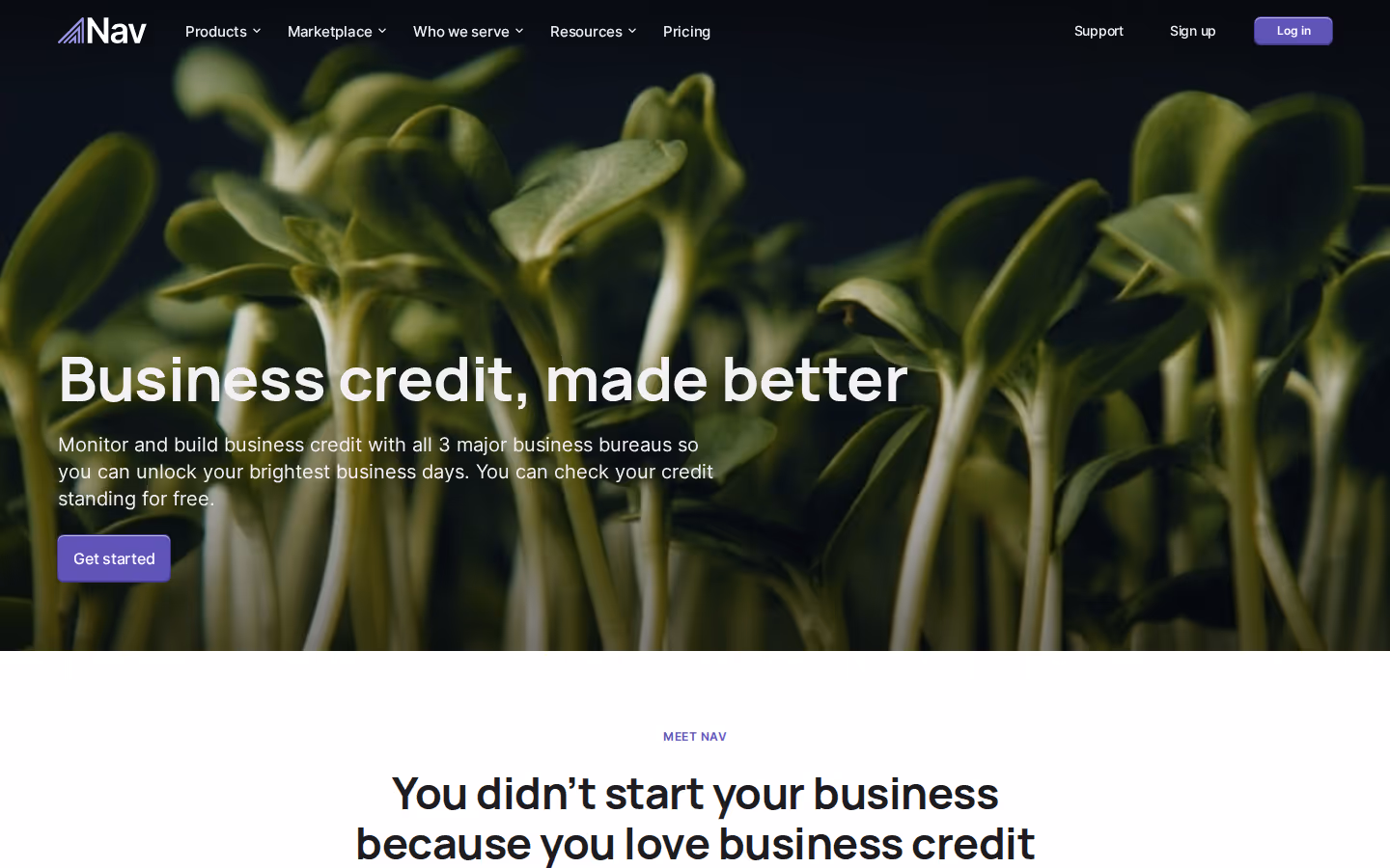 Nav homepage screenshot
