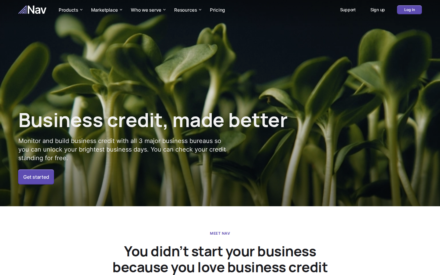 Nav homepage screenshot