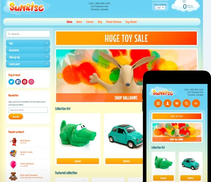 Sunrise Shopify Theme