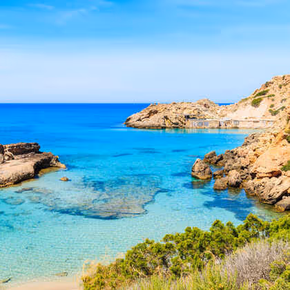 Moraira amazing sea shore on the Costa Blanca North.