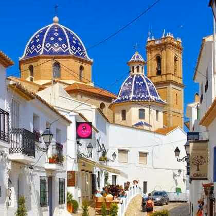 Altea old town sea shore on the Costa Blanca North.