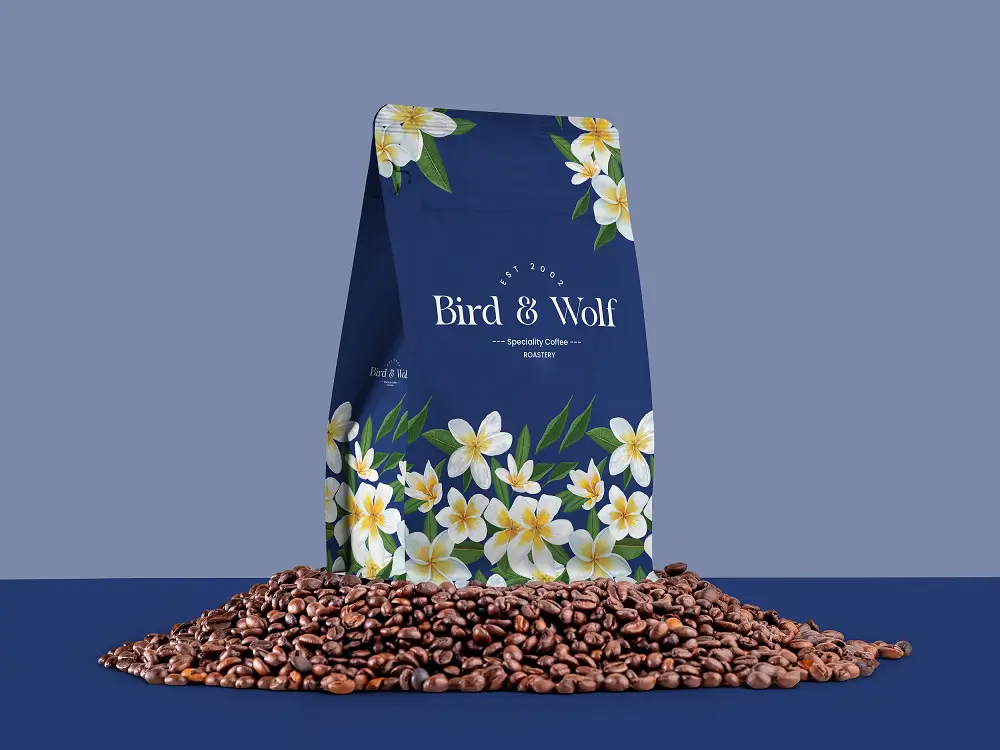 Bird and Wolf Coffee Packaging Design