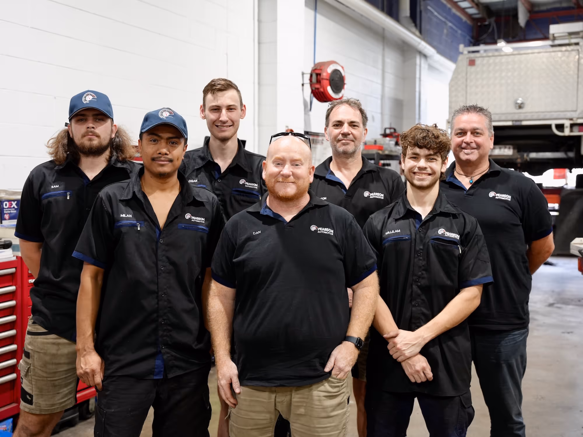 The team of expert mechanics and technicians at Pearson Automotive in Milton, Brisbane.