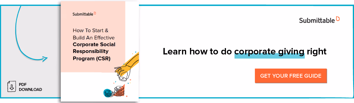 Learn how to do corporate giving right - Get your free guide