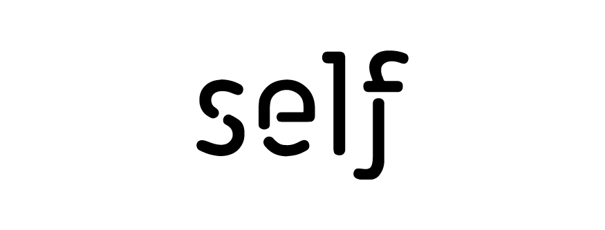 Black stylized text spelling the word 'self' on a white background.