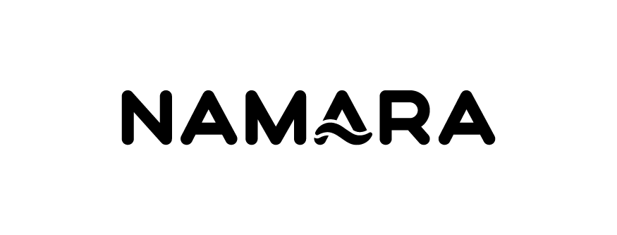 NAMARA logo with stylized letter A including wave design