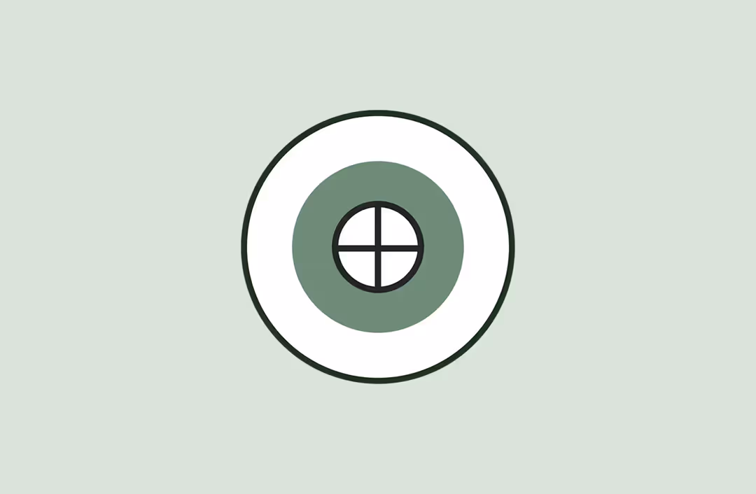 A target icon with concentric circles in white and green, featuring a black crosshair in the center.