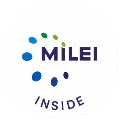 Grafik mit dem Text "Milei Inside"