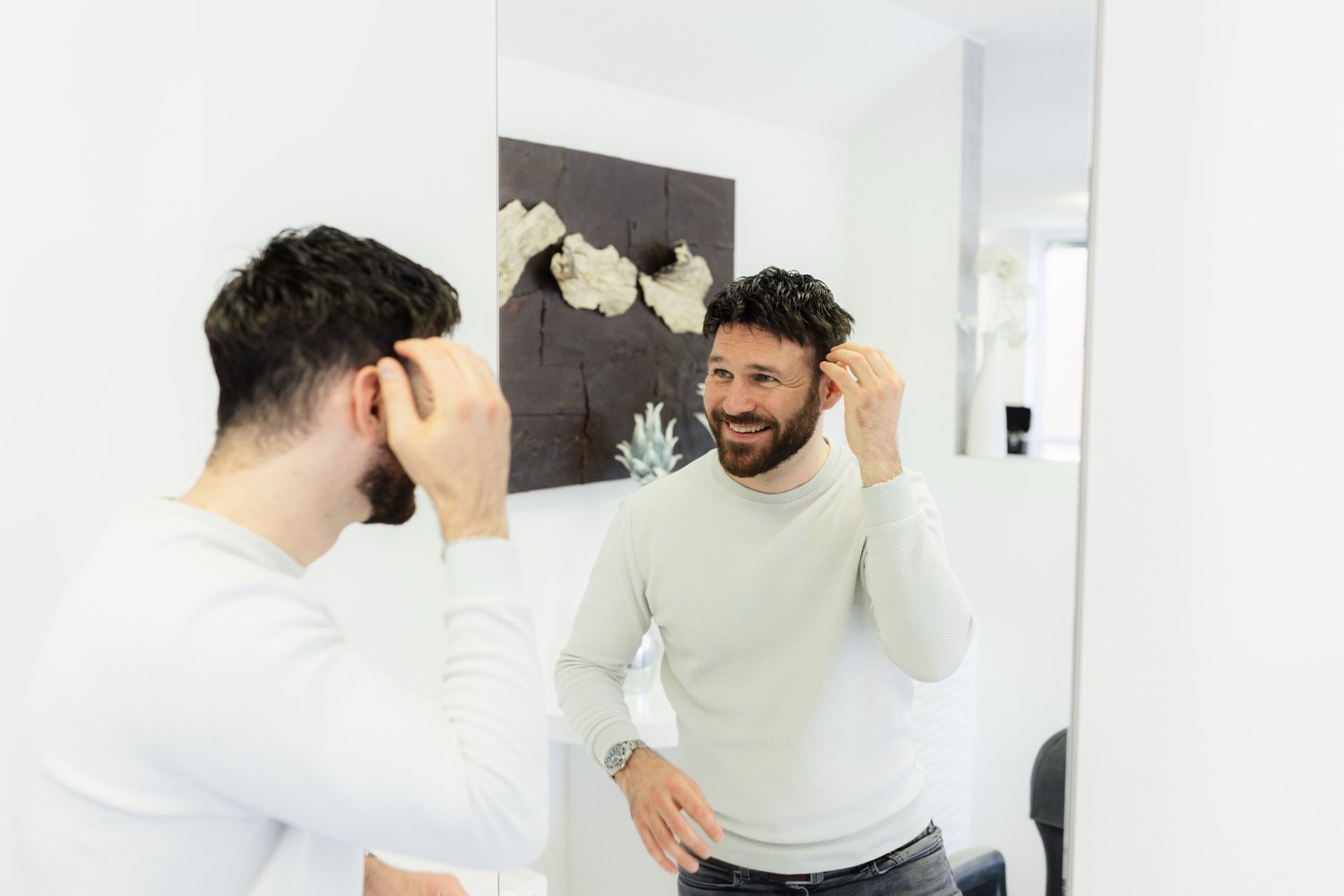 Haarsystem Michael Vorher Nachher