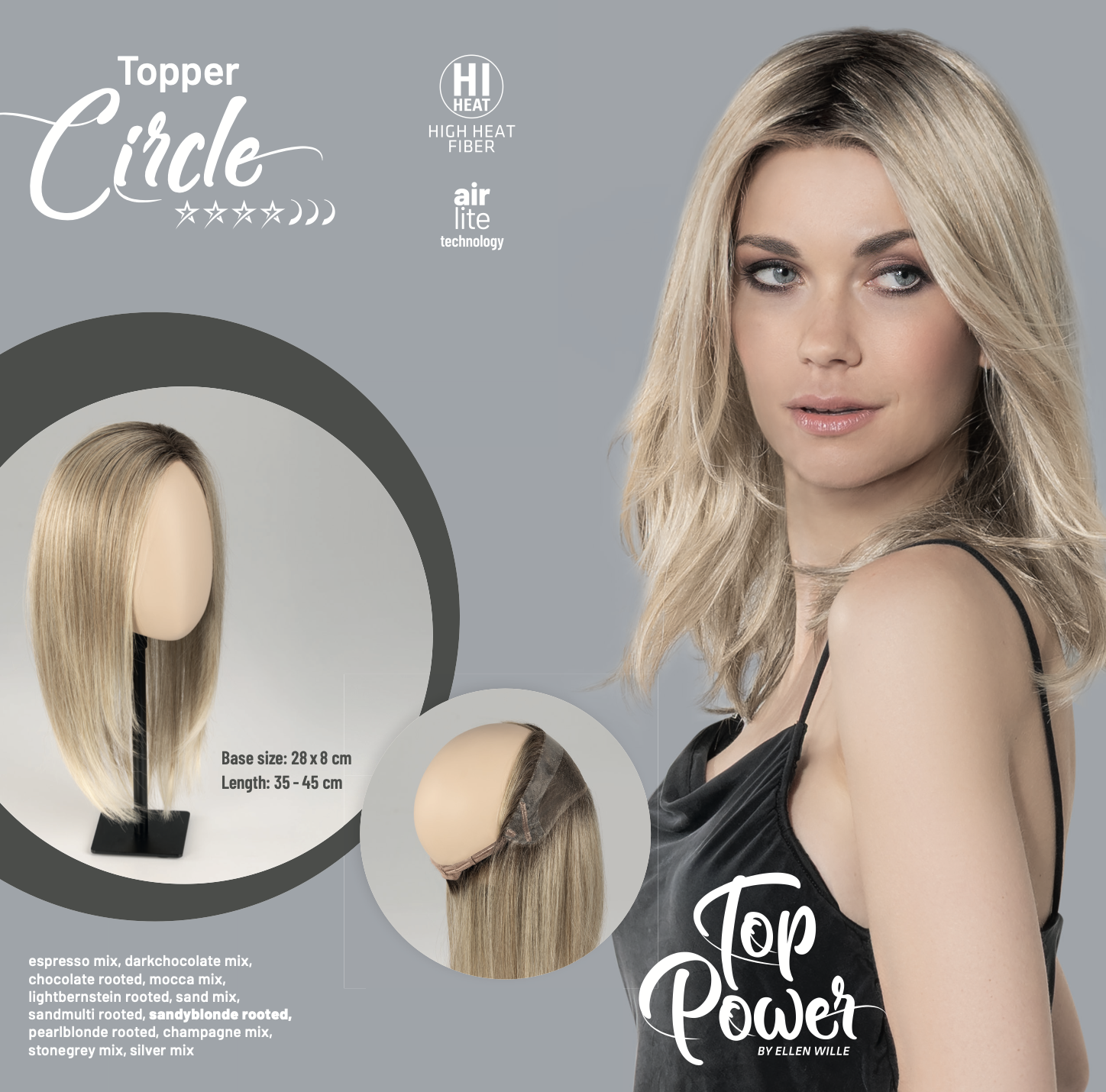Ellen Wille Topper Circle – spezielles Haarteil für Konturbereich und Alopecia areata bei Hairworld Salzburg